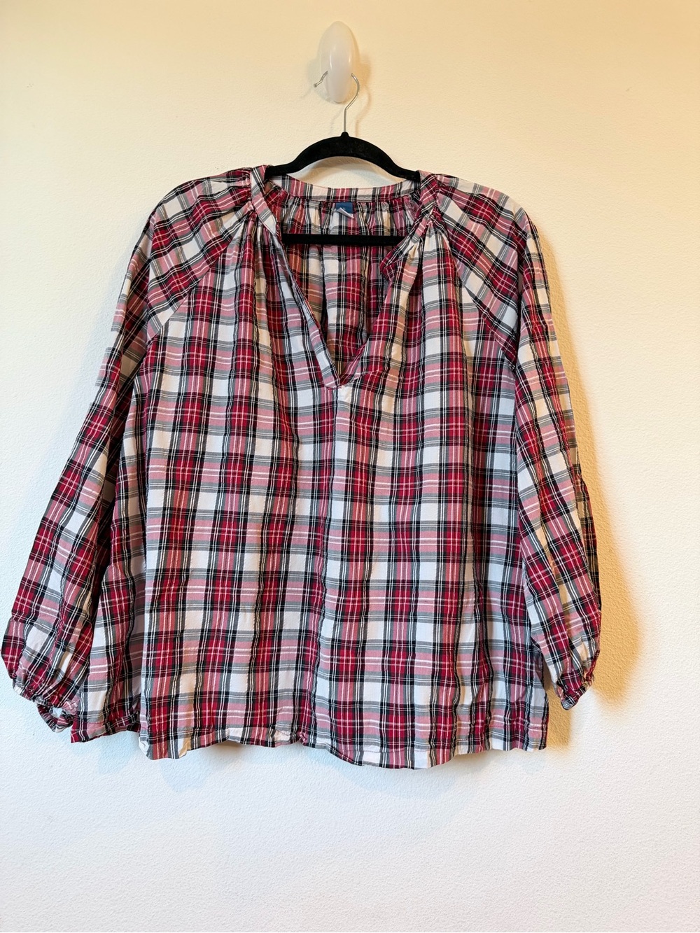 Old Navy Plaid Peasant Tunic